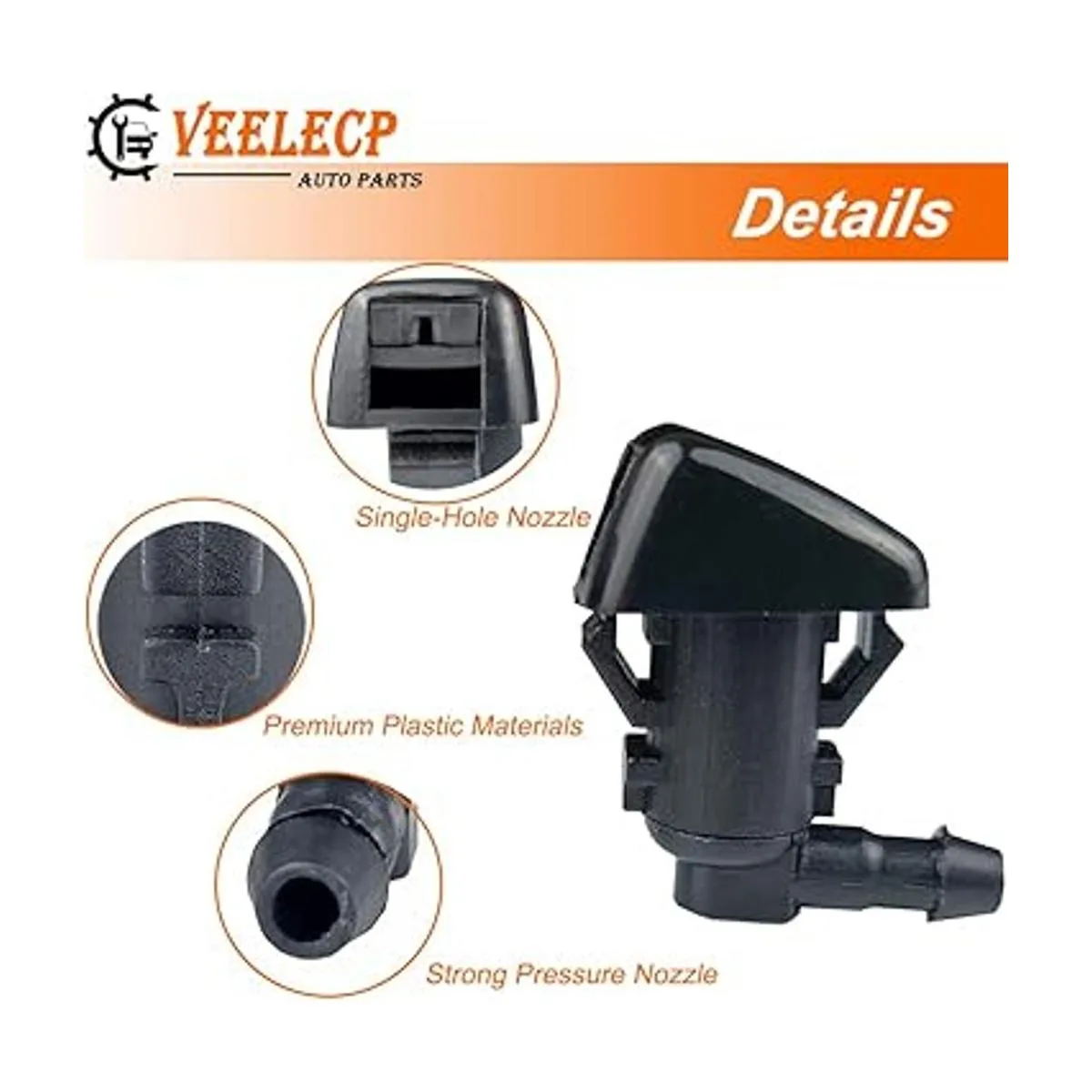 VEELECP Kit de rociador de limpiaparabrisas delantero_3