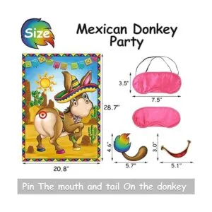 Juego de fiesta mexicana pin la boca y la cola en el_2