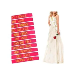 PHOGARY Paquete de 12 bandas de despedida de soltera para_3