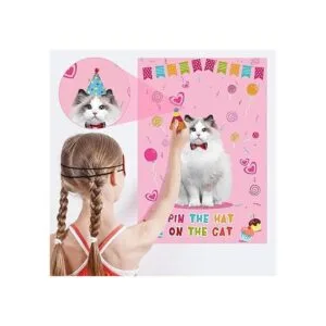 Pin The Hat On The Cat Party Game Juego de fiesta de_4