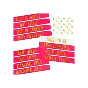 PHOGARY Paquete de 12 bandas de despedida de soltera para_1