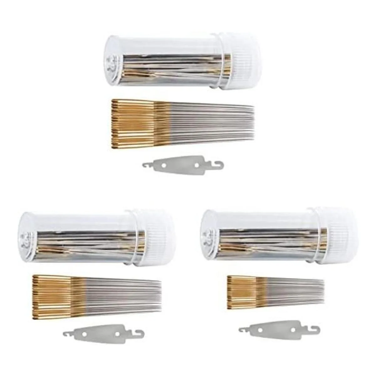 90 agujas de coser grandes para ojos en caja transparente_1