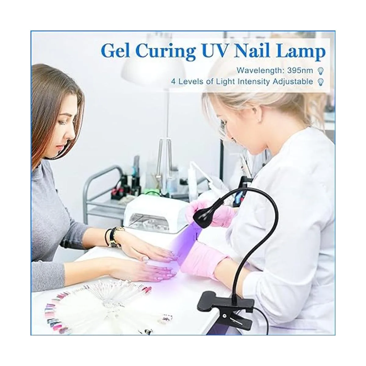 Geisofu Lámpara de uñas UV de cuello de cisne 395 nm 3 W_2