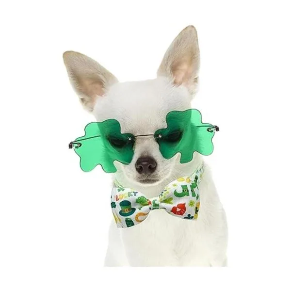 Pohshido 2 Pack St. Patrick Day Cat Collar with Bow_5