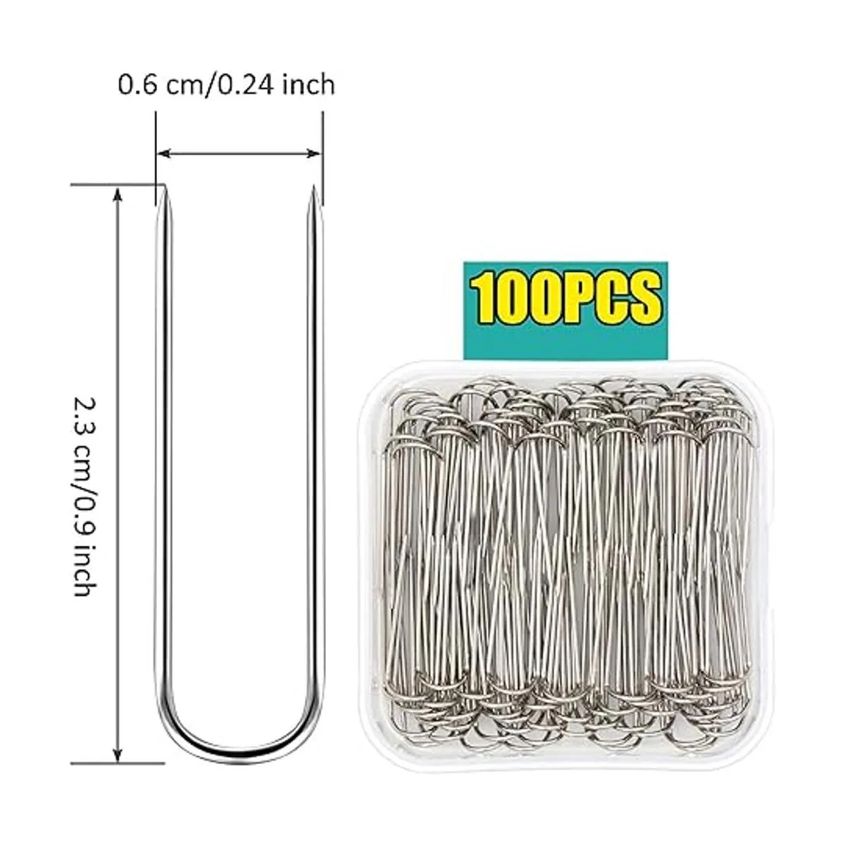 GMMA 100 horquillas de costura en U horquillas de_2