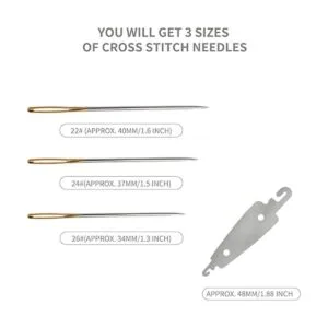 90 agujas de coser grandes para ojos en caja transparente_5