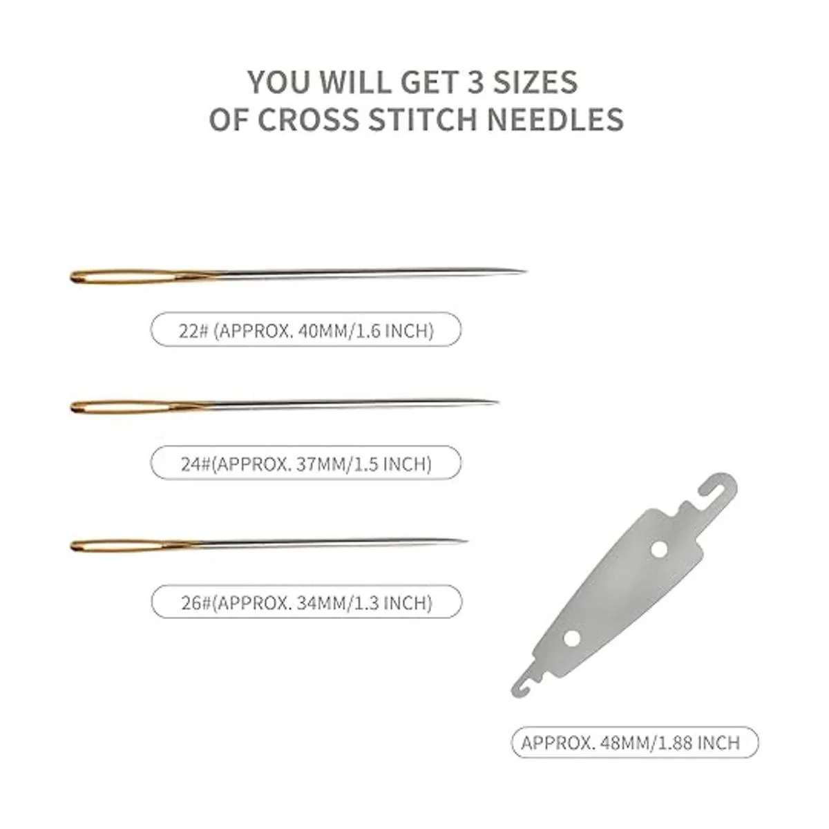 90 agujas de coser grandes para ojos en caja transparente_5