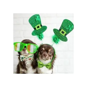Pohshido 2 Pack St. Patrick Day Cat Collar with Bow_4