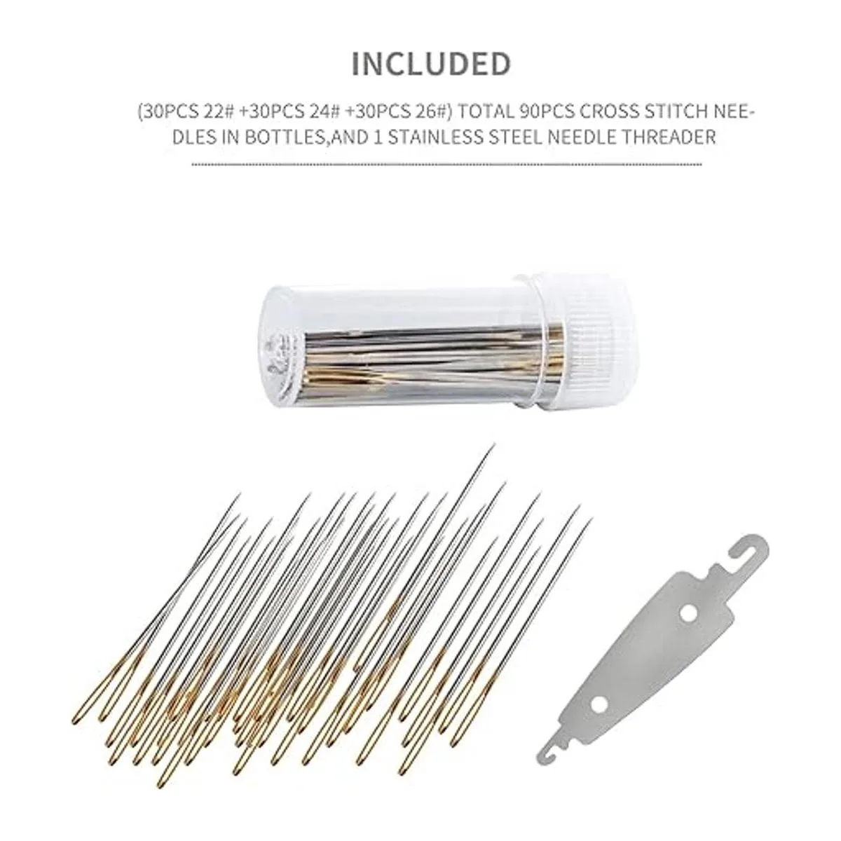 90 agujas de coser grandes para ojos en caja transparente_4