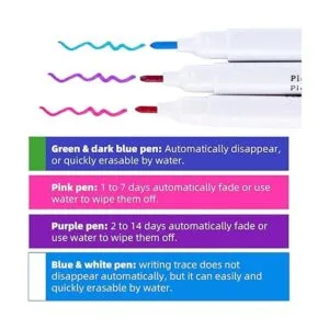 Rotuladores de tela 6 rotuladores de colores solubles en_3