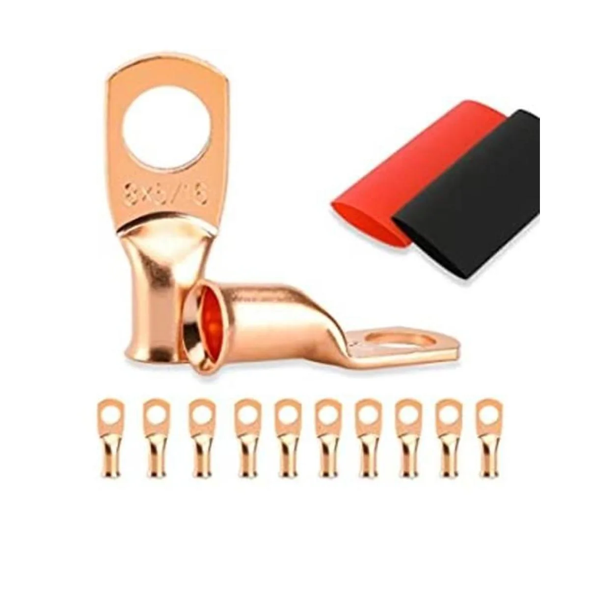 10 extremos de cable de batería conectores de alambre de_1