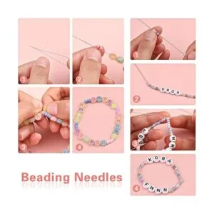 El juego de 74 agujas de cuentas incluye 60 agujas de hilo_4