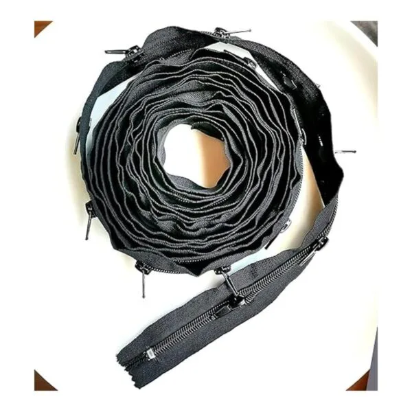 Cremallera negra 3 por The Roll Long Zipper by The Yard_3