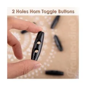 Framendino Paquete de 50 botones de palanca de madera con_5