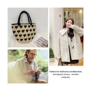 Framendino Paquete de 50 botones de palanca de madera con_3