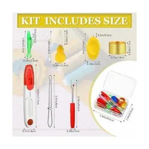 Kit de 26 roscadores de aguja 6 enhebradores de agujas en_2