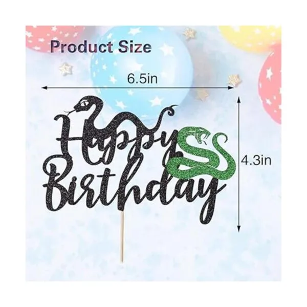 Qerleny Decoración de pastel de serpiente con purpurina_2