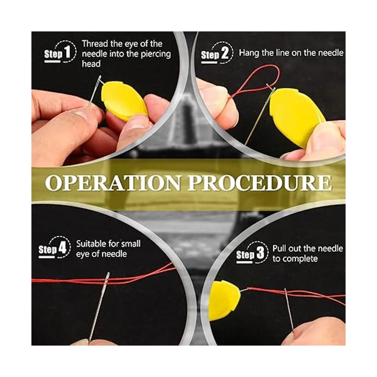 Kit de 26 roscadores de aguja 6 enhebradores de agujas en_3