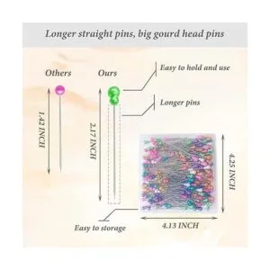 Alfileres de coser pasadores rectos con pasador de cabeza_3