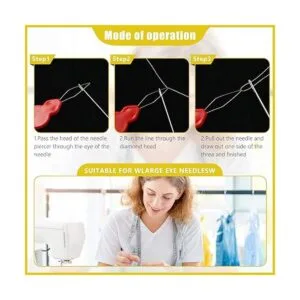 Kit de 26 roscadores de aguja 6 enhebradores de agujas en_4