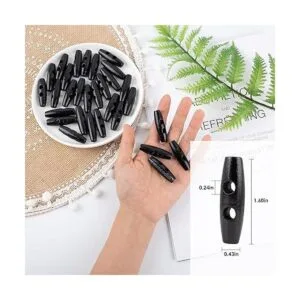 Framendino Paquete de 50 botones de palanca de madera con_2