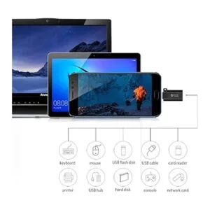 FUNDIAN Adaptador USB C a USB 3.0 con llavero USB C macho_4