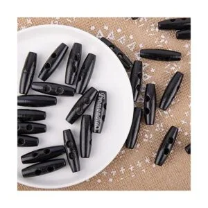 Framendino Paquete de 50 botones de palanca de madera con_6