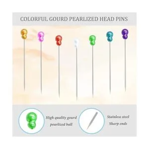 Alfileres de coser pasadores rectos con pasador de cabeza_2