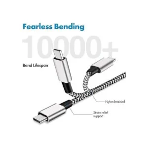 Cargador tipo C de 10 pies. Cable USB tipo C; cargador_3