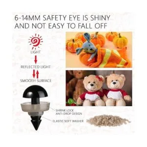 700 ojos de seguridad para Amigurumi con arandelas de 6 a_3