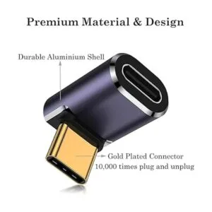 Adaptador USB C de 90 grados paquete de 2 AuviPal USB C_5