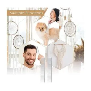 Brochas de macramé plata 2 piezas borla Metal Peines_7