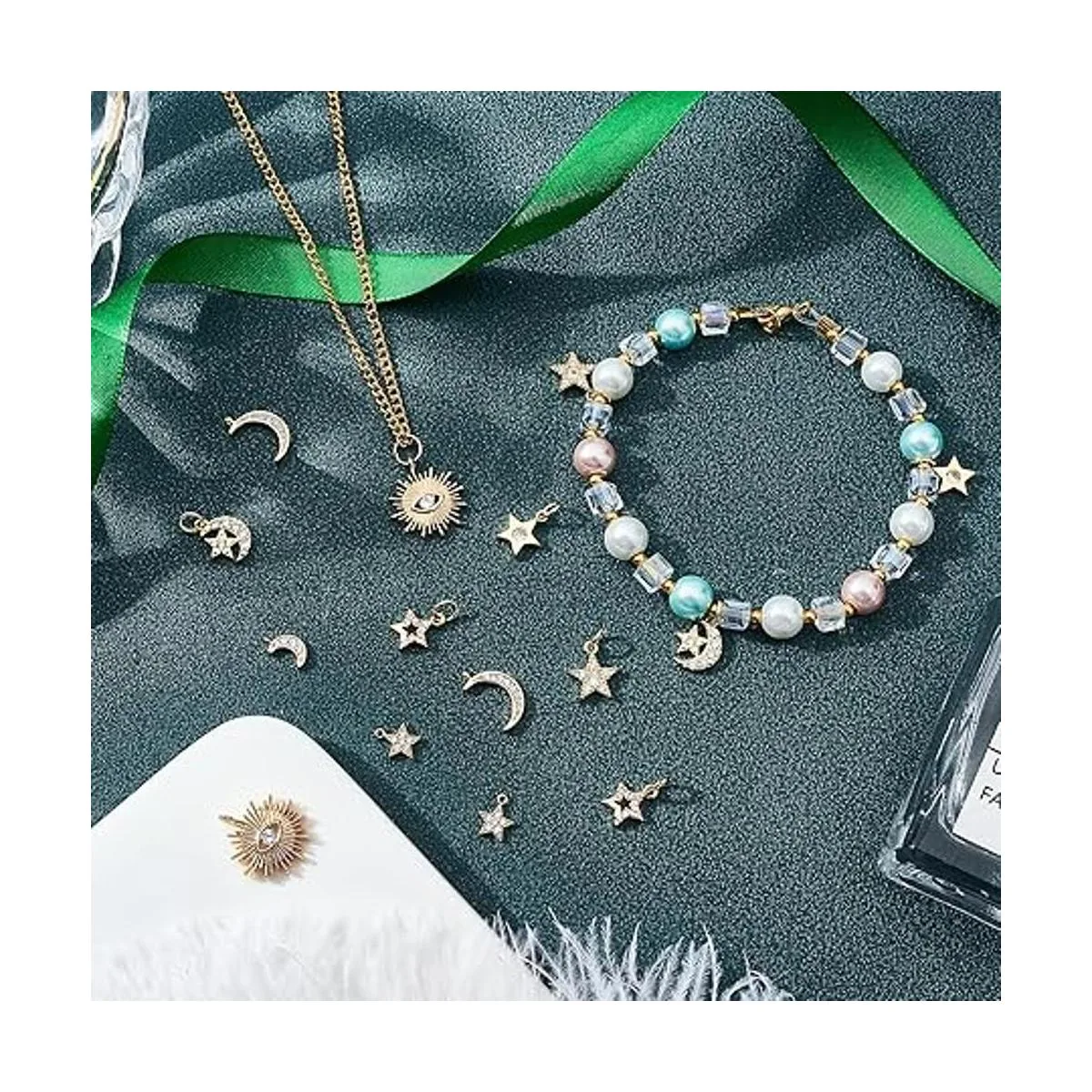 SUPERFINDINGS 16 colgantes de latón con 8 estilos de_2