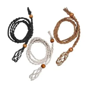 3 piezas de collar con cordón de piedra vacía para_2