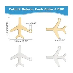 UNICRAFTALE 12 dijes colgantes de avión de pasajeros de 2_4