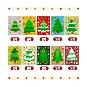 40 hojas para hacer un árbol de Navidad actividades de_3