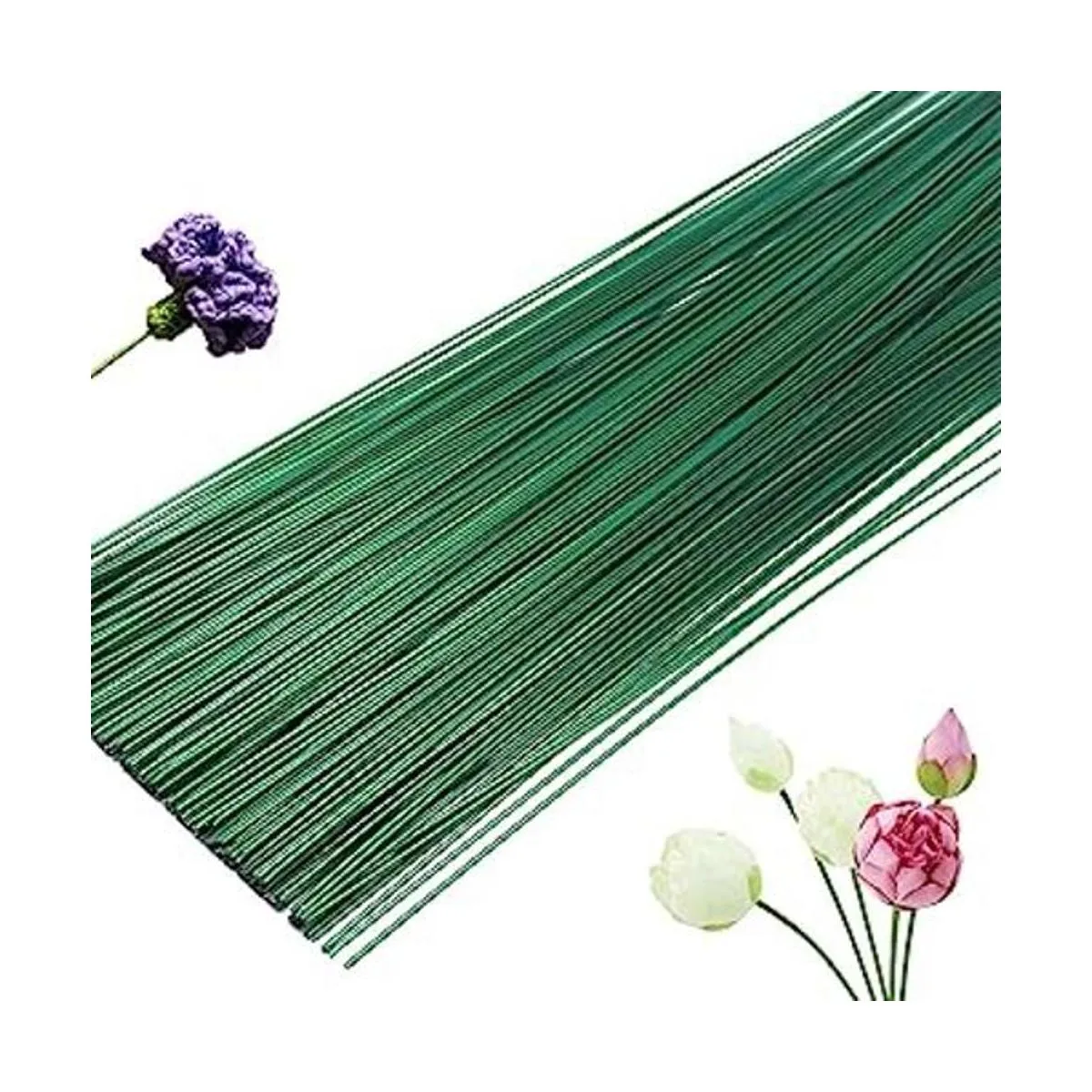 200 piezas de alambre de tallo de flores florales alambre_1