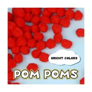 150 pompones pompones rojos de 1 pulgada bolas de pompón_3