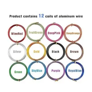 12 rollos de alambre de aluminio de colores de 196.8 pies_4
