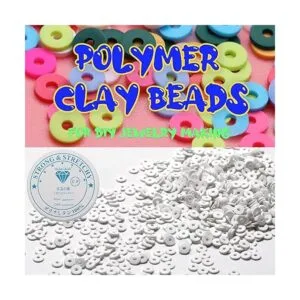 Ahouws Juego de 4000 cuentas de arcilla blanca para hacer_3