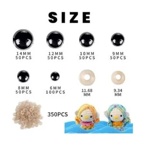 700 ojos de seguridad para Amigurumi con arandelas de 6 a_2