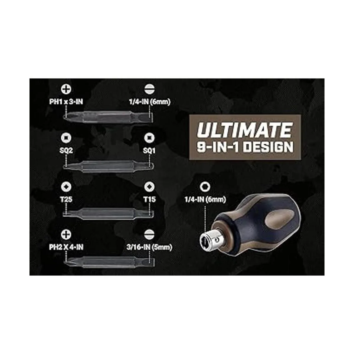 Spec Ops Tools Destornillador Stubby 9 en 1 incluye 4_6