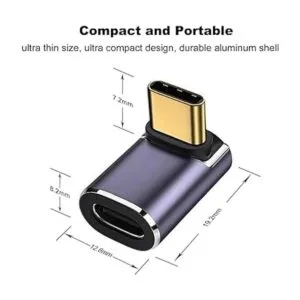 AreMe Adaptador USBC de ángulo recto de 90 grados macho a_6