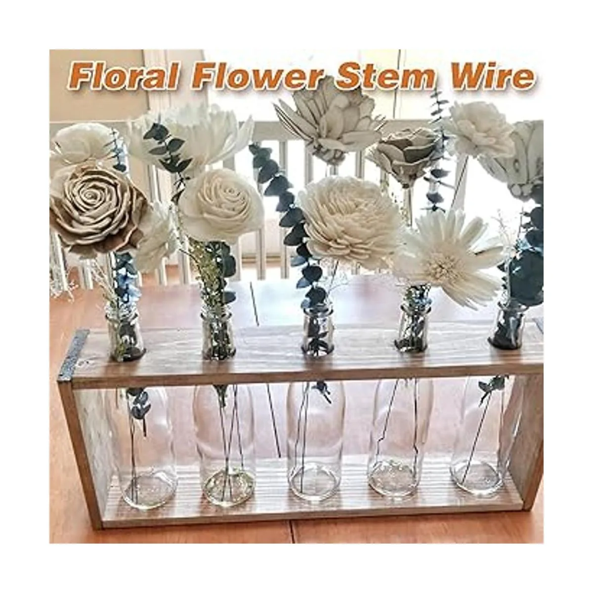 200 piezas de alambre de tallo de flores florales alambre_6