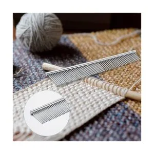 Brochas de macramé plata 2 piezas borla Metal Peines_5