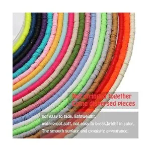 Ahouws Juego de 4000 cuentas de arcilla blanca para hacer_4