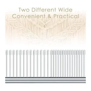 Brochas de macramé plata 2 piezas borla Metal Peines_4