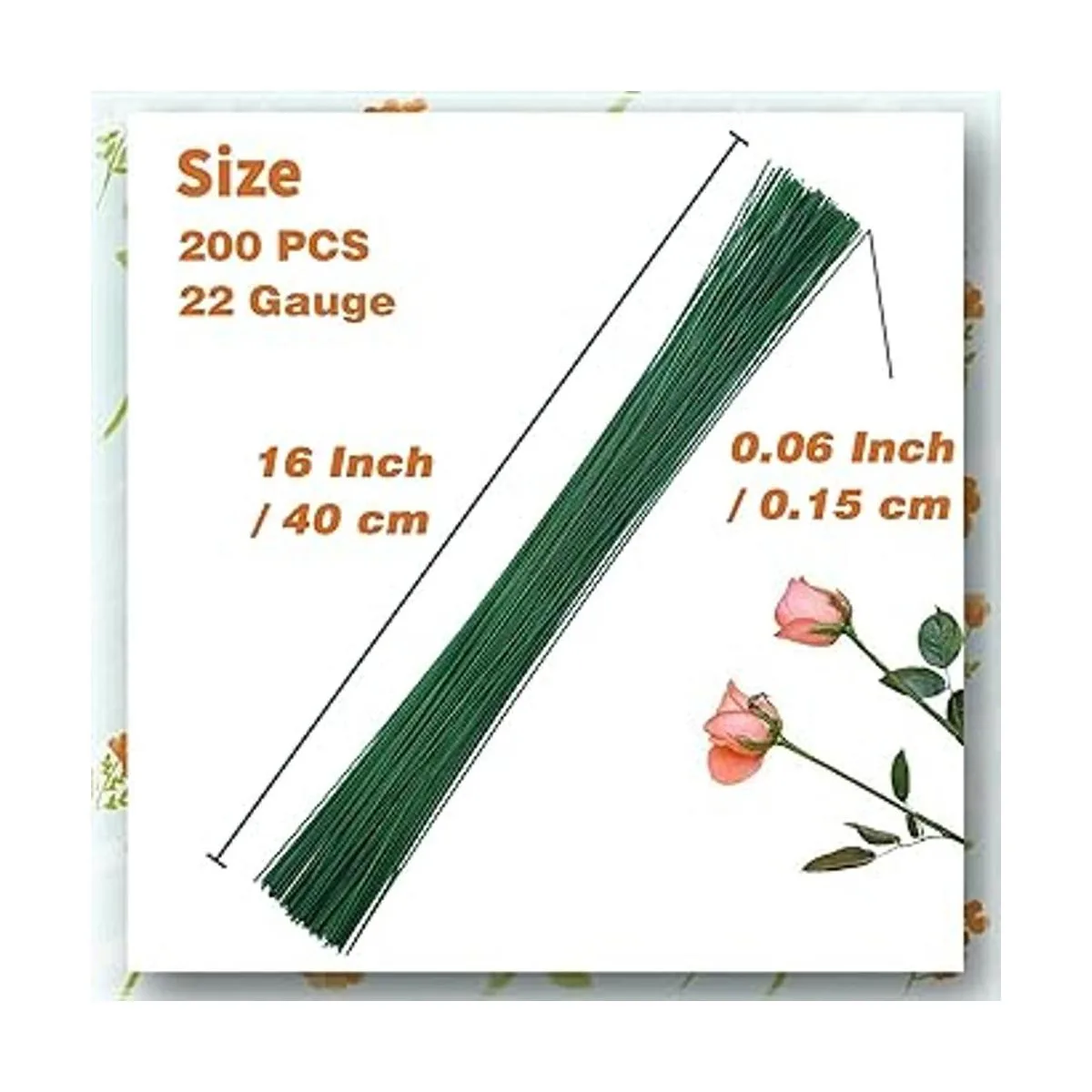200 piezas de alambre de tallo de flores florales alambre_2
