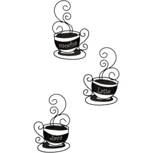 Juego de 3 tazas de café de metal_1