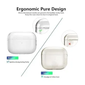 Aircawin Funda transparente de TPU suave para Airpods Pro_4